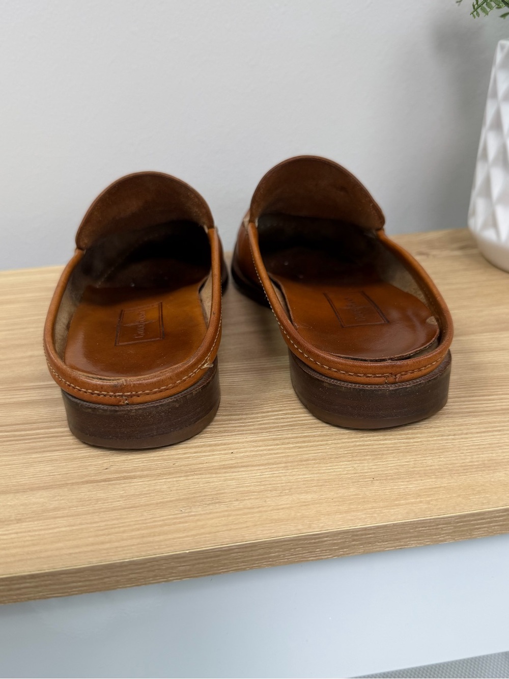 Cole Haan Women's Leather Slip-On Loafers - Cognac Tan Sz 8B - Picture 5 of 9
